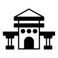courthouse icon, judge and court tools icon vector