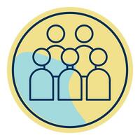 trial audience icon, judge and court tools icon vector