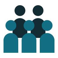 trial audience icon, judge and court tools icon vector