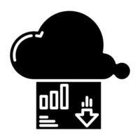 report data download, bookkeeping and business icon vector