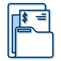 folder and document, bookkeeping and business icon vector