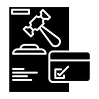 court schedule icon, judge and court tools icon vector