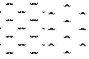 Mustache pattern set on white background, barber print graphics. Men's mustache packaging print. Vintage print vector