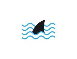 Shark fin, wave icon. illustration. vector