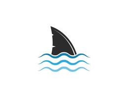 Shark fin, wave icon. illustration. vector
