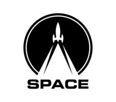 Spaceship or space rocket launch icon vector