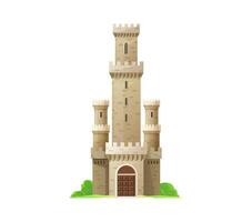 Cartoon castle, kingdom palace, fortress vector