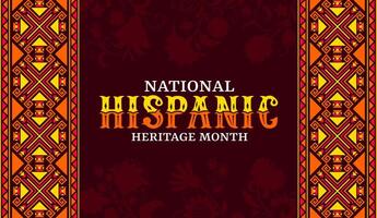 Ethic ornament on hispanic heritage month banner vector