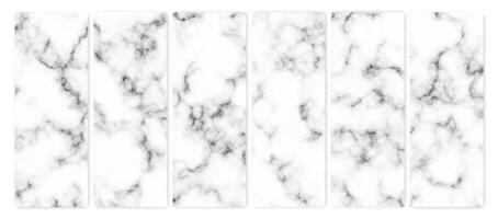 Set of marble texture background vector