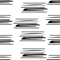 Seamless pattern with black pencil brushstrokes vector
