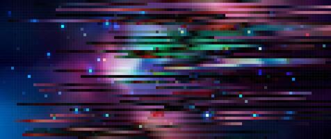 Trendy glitch pattern on dark background. Modern style vector