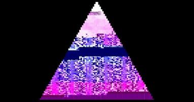 Trendy glitch pattern on dark background. Modern style vector
