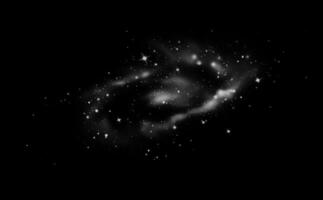 Galaxy background black and white illustration vector