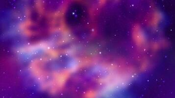 Space background with realistic nebula and shining stars vector