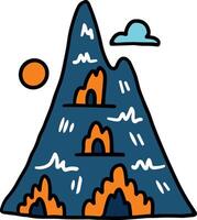 A mountain with trees in the background vector