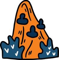 A mountain with trees in the background vector