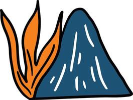 A mountain with trees in the background vector