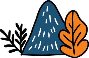 A mountain with trees in the background vector