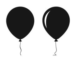 Balloon Black Color Illustration vector