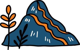 A mountain with trees in the background vector