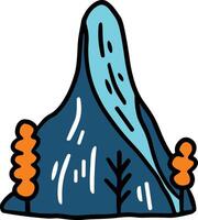 A mountain with trees in the background vector