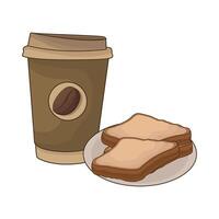 ilustración de para llevar café taza vector