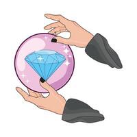 illustration of crystal ball vector