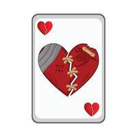 illustration of ace of broken heart vector