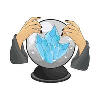 illustration of magic crystal ball vector