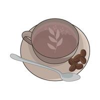 ilustración de latté vector