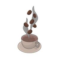 ilustración de café taza vector