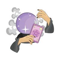 illustration of fortune teller vector