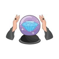 illustration of magic crystal ball vector