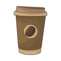 ilustración de para llevar café taza vector