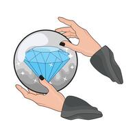 illustration of crystal ball vector