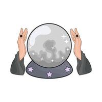 ilustración de magia cristal pelota vector