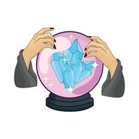 ilustración de magia cristal pelota vector