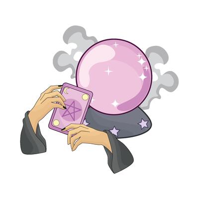 illustration of fortune teller