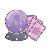 illustration of fortune teller crystal ball vector