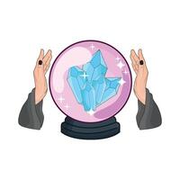 illustration of magic crystal ball vector
