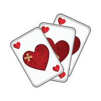 illustration of ace of broken heart vector