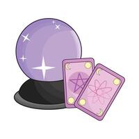 illustration of fortune teller crystal ball vector
