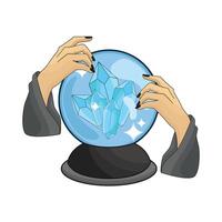 illustration of magic crystal ball vector