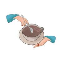 ilustración de café taza vector