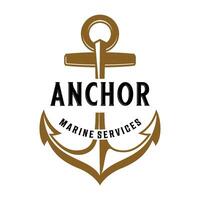 anchor logo. anchor icon marine company design vector