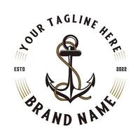 anchor vintage logo. anchor, in vintage style. vector