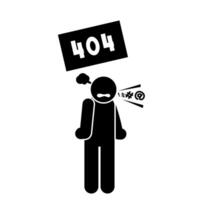 error illustration, website error 404 vector