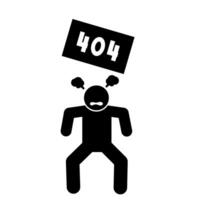 error illustration, website error 404 vector