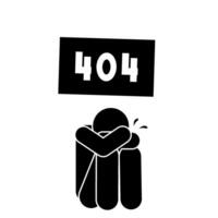 error illustration, website error 404 vector