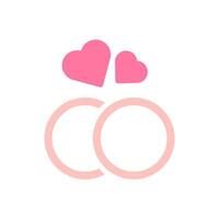 Ring love solid soft pink valentine illustration vector